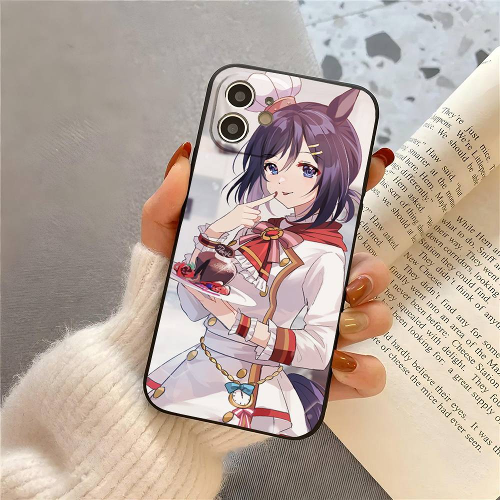 Чехол для телефона Eishin Flash ANIME U-UmaMusume Для iPhone 17 Air 16 15 14 13 Pro Max 11 12 Черный Силиконовый Чехол