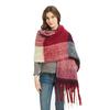 Female Warm Shawl Autumn Winter Thick Tassel Large Plaid Scarf