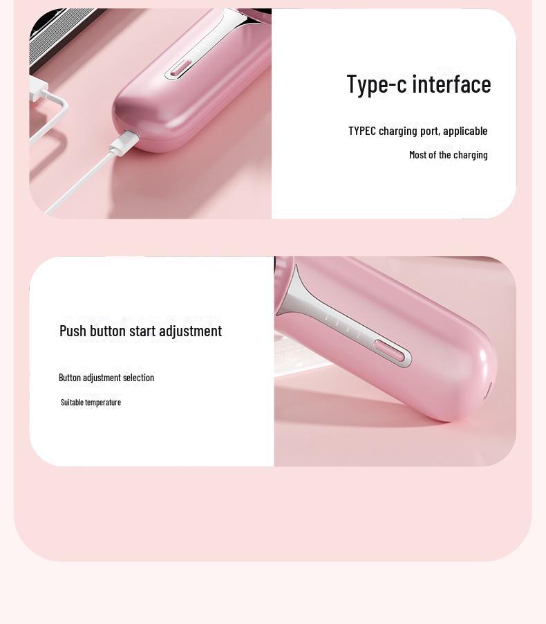 Портативный беспроводной выпрямитель для волос двойного назначения с отрицательными ионами для бережной укладки