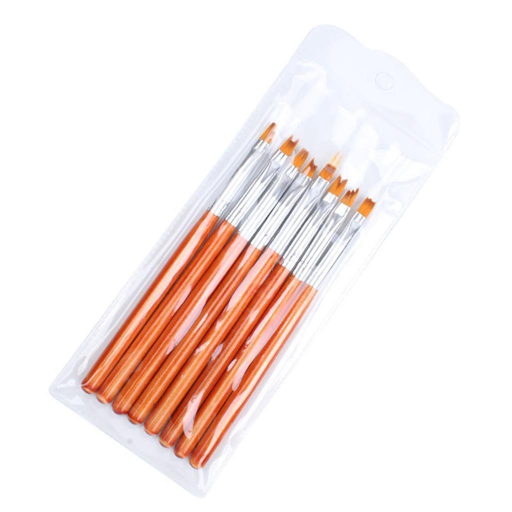 Painted Manicure Flower Brush Petal  Flower Pen Mermaid Gradient 8PCS