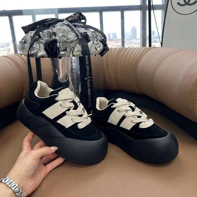 Весенние новые туфли на платформе в стиле ретро для женщин, универсальные спортивные туфли, увеличивающие рост, легкие повседневные туфли Muffin