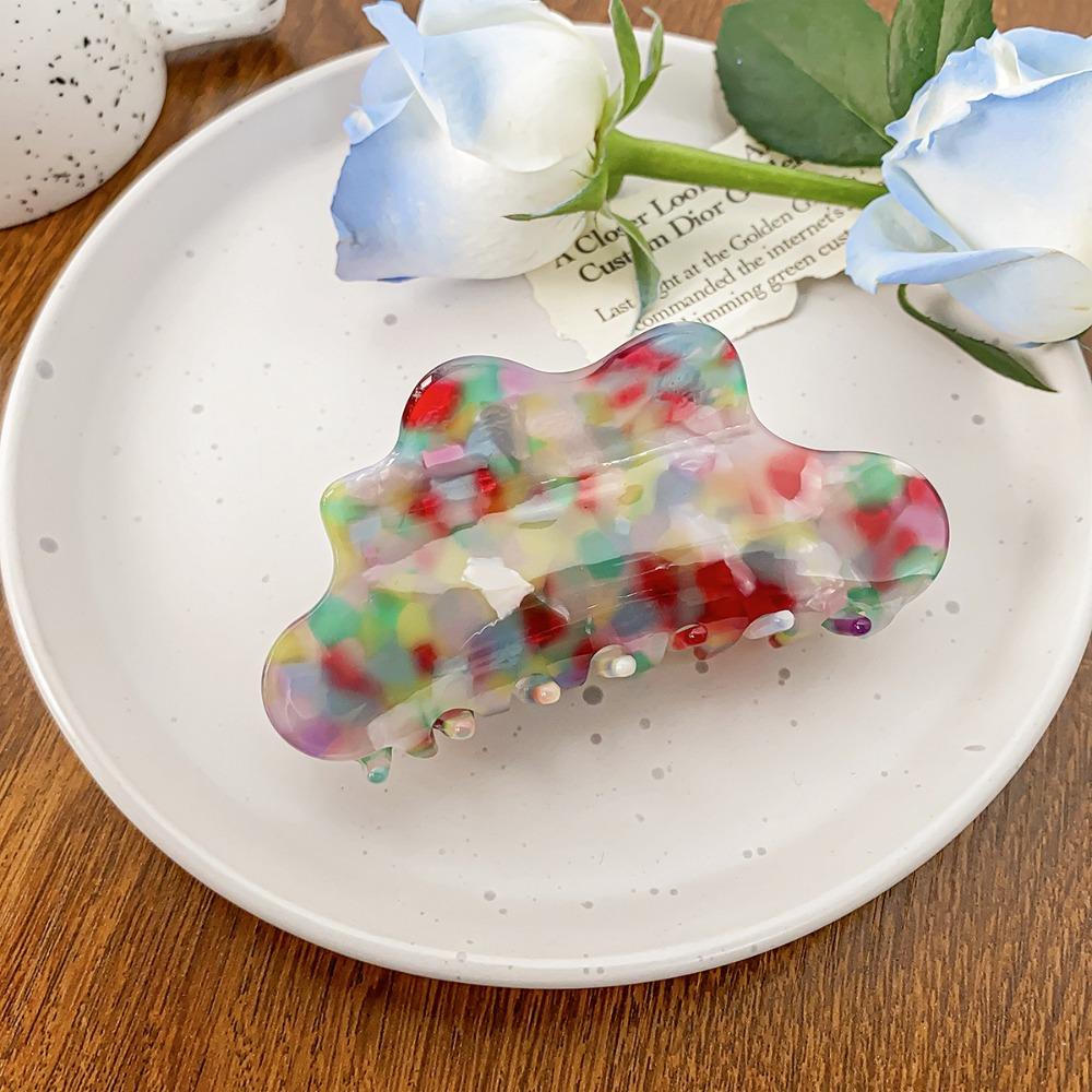 Заколка для волос в форме облака, однотонная черепаховая заколка для волос, когти для путешествий