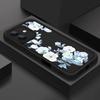 Для iPhone 16 Pro 15 Pro Max 14 13 12 11 XS XR 8 7 чехол с цветочным узором матовый TPU противоударный мягкий силиконовый чехол для телефона