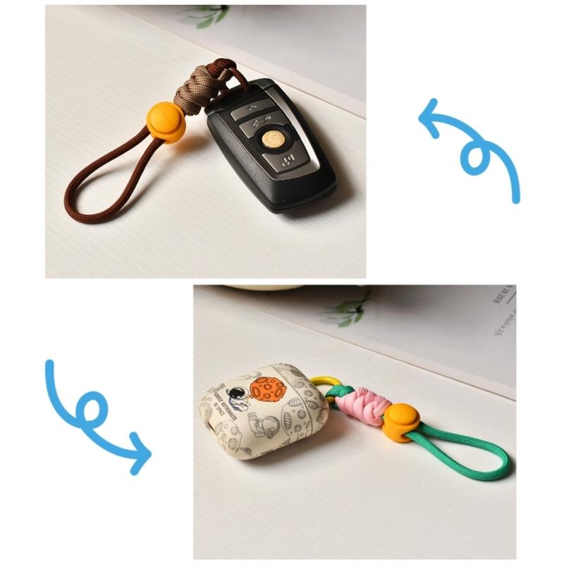 Fashion Keyring Creative Braided Lanyard Keychain For Phone Case Women Anti Lost Knot Rope Strap Car Key Chains Diy Accessories