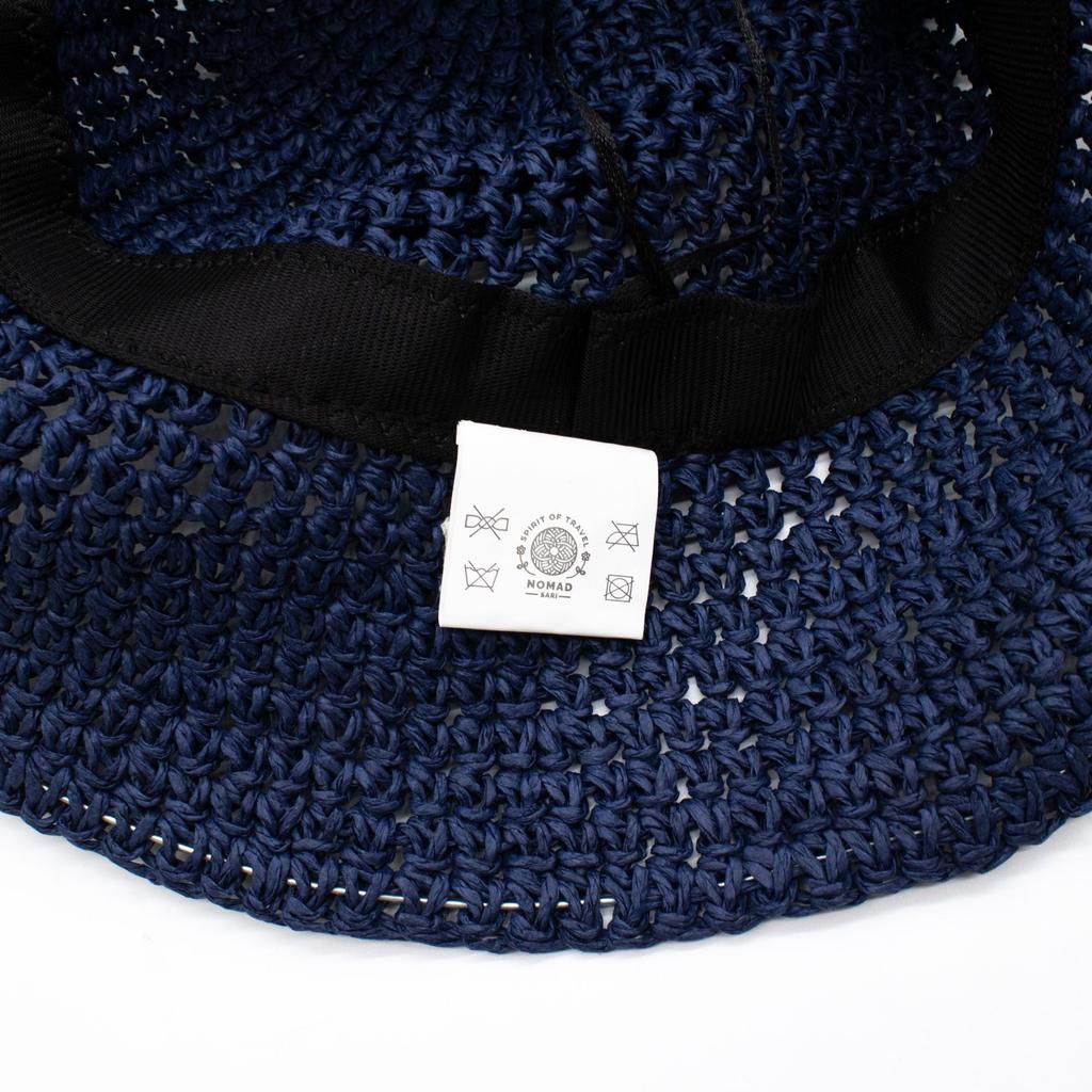 Nomad Sari Floppy Straw Sun Hat – Navy Blue
