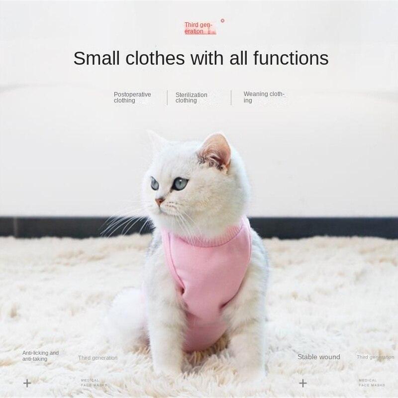 Дышащая стерилизационная одежда для кошек. Одежду для отъема можно использовать для предотвращения облизывания кошек после операции.