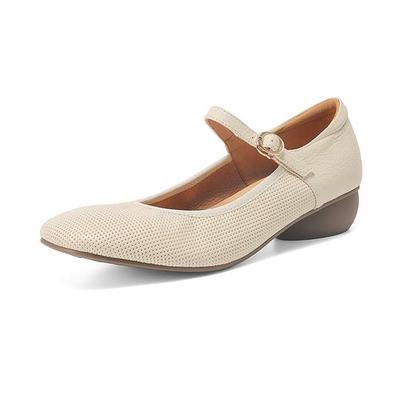 Женские туфли-лодочки из овчины на низком каблуке, Мэри Джейн с квадратным носком, летние, весенние, осенние, однотонные