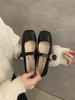 Shallow Mouth Mary Jane Shoes Soft Sole Soft Surface Spring 2024 New One-word Belt Commuting Versatile Flat Sole Shoes Women's Shoes