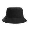 Women's Black Bucket Hat - Sun Protection Wide Brim, Korean Style, Casual Outdoor Travel Hat