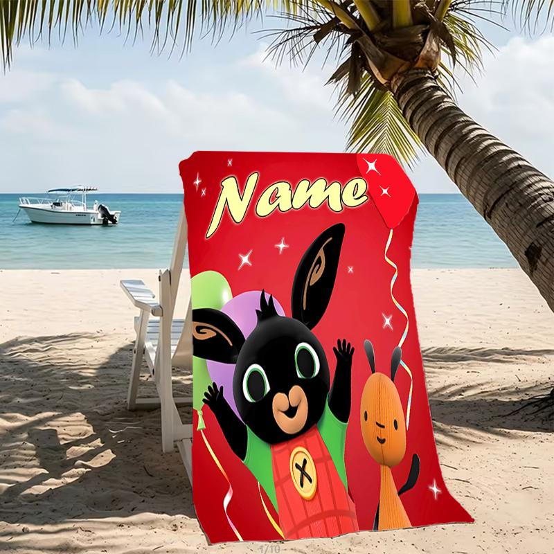 Customizable personalized beach towels Bing themed designs.Suitable for the beach, yoga, sports;ideal as beach accessories