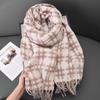 New Korean Style Plaid Scarf for Women Fashionable Simple and Atmospheric Warm Scarf Windproof and Cold Proof In Autumn and Winter