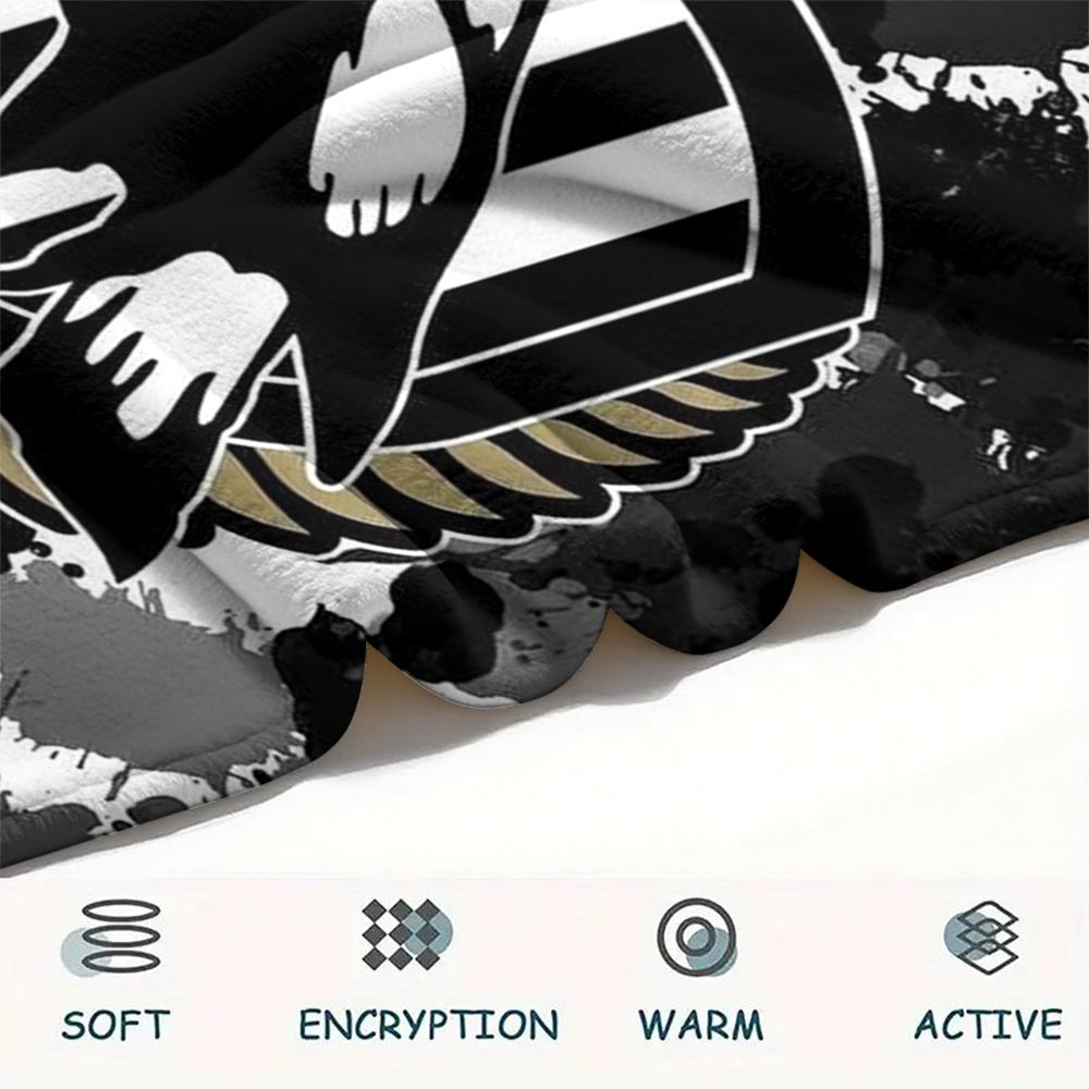 1PC Custom Name Collingwood Patterned Flannel Blanket Suitable For All Seasons for Home Decor Warmth and Comfort Gifts Holiday Present