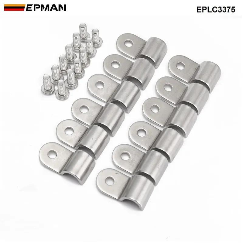 EPMAN Single Line Clamp Fuel Line Clamps 3/8"&3/16"& 1/4" SS 1 Pack Suit Fuel, Air, Electrical, Brake, Lines Etc EPLC3187