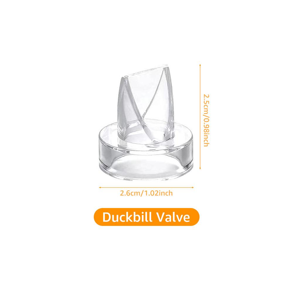 Силиконовый набор аксессуаров для молокоотсоса: Фланец, Диафрагма, Клапан-уточка, Т-образный коннектор, Пылезащитный колпачок, Бутылочка для молока.