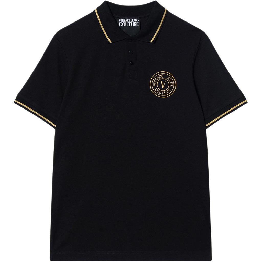 VERSACE JEANS COUTURE Logo Embroidered Polo Shirt 78GAGT00-CJ01T-G89