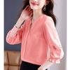 Loose Summer Women's Hollow Embroidery Shirt In Pure Cotton Blouse