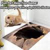 3D Optical Illusion Rug, Test & Play with Dog or Cat, Rug That Looks Like a Hole in The Ground, 3D Realistic Hole Rugs for Door Entrance, Bath, and