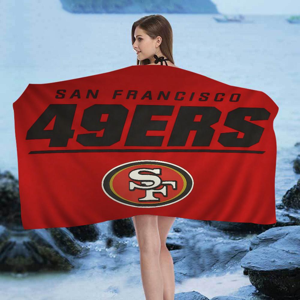 Сан-Франциско 49ers Команда Большие Микрофибровые Пляжные Полотенца Быстросохнущее Полотенце Песок Пляжные Полотенца Полотенце для Бассейна для Путешествий Пляж Бассейн Йога