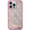 Etui do iPhone 14 Pro Guess Liquid Glitter 4G Różowy