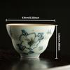 Расписанные вручную подглазурные пиалы Китайский чайный набор для кунг-фу Ретро Винтажные мастер-пиалы Домашняя чайная посуда Дегустационные кружки Чайная церемония
