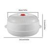 Food Grade PP Microwave Steamer Cookware with Lid & Tray, Vegetable Rice Egg Dumpling Noodle Maker for Quick Kitchen Restaurant