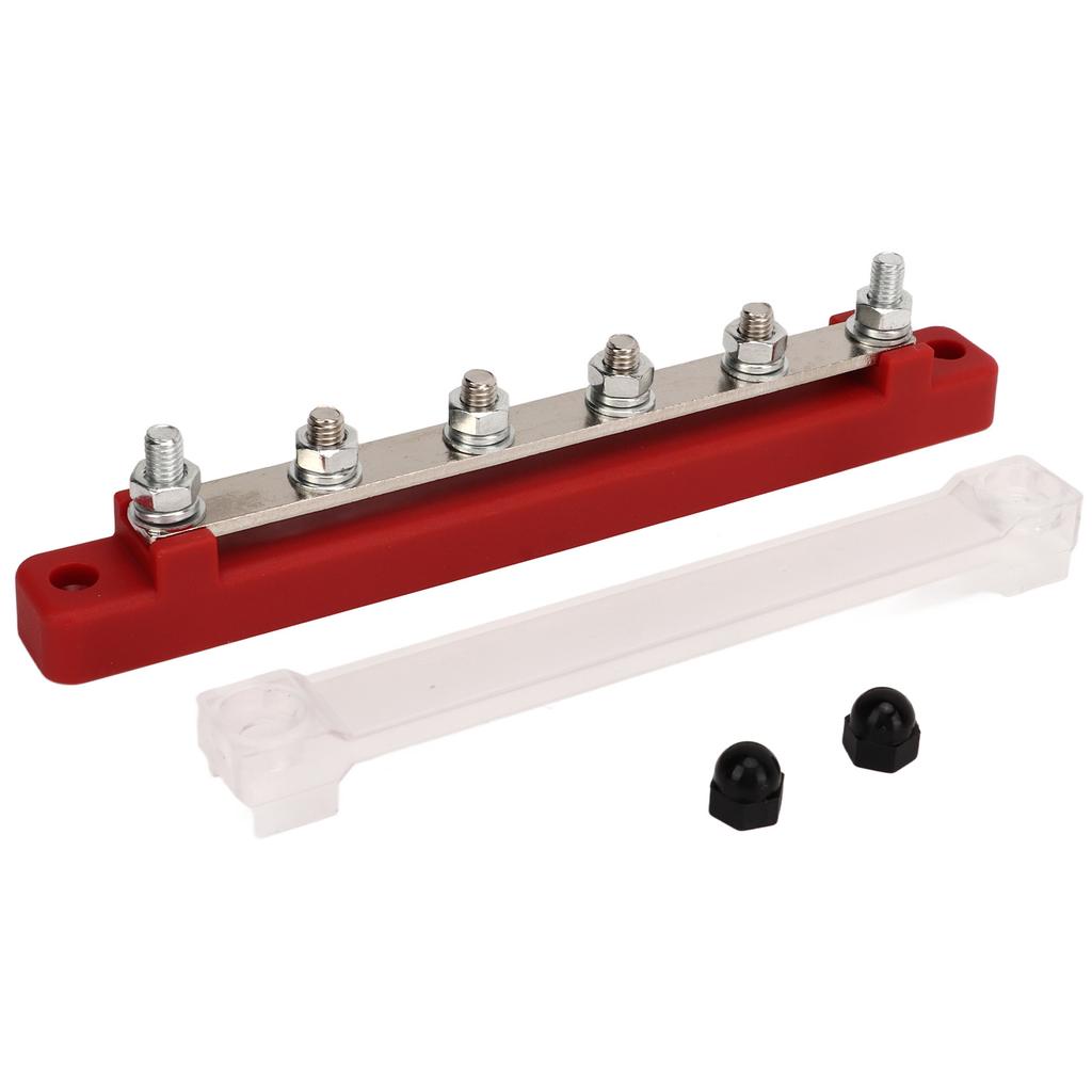 Power Distribution Block M6 Screw 6 Terminal Bus Bar 12V‑48V 150A for Automobile Boat