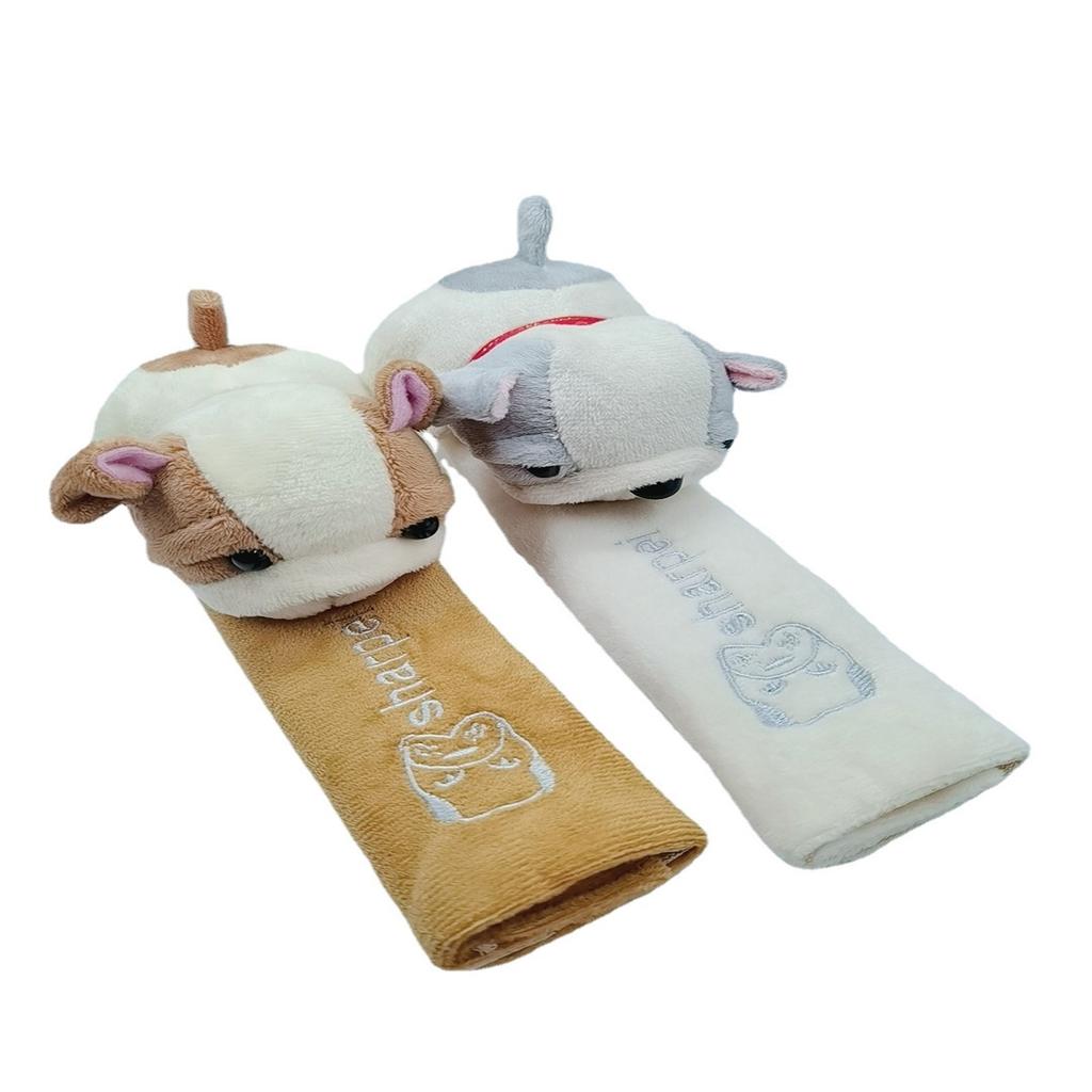 23cm Cute Cartoon Car Seat Belt Shoulder Pad Soft Plush Safety Belt Cushion Cover for Auto