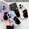 Cute Cat Soft Silicone Case For Samsung A55 M35 S24 Xiaomi Redmi Note 13 Pro 13C 14 Poco C65 iPhone 15 Huawei Honor 200 Realme Camera Shockproof Cover
