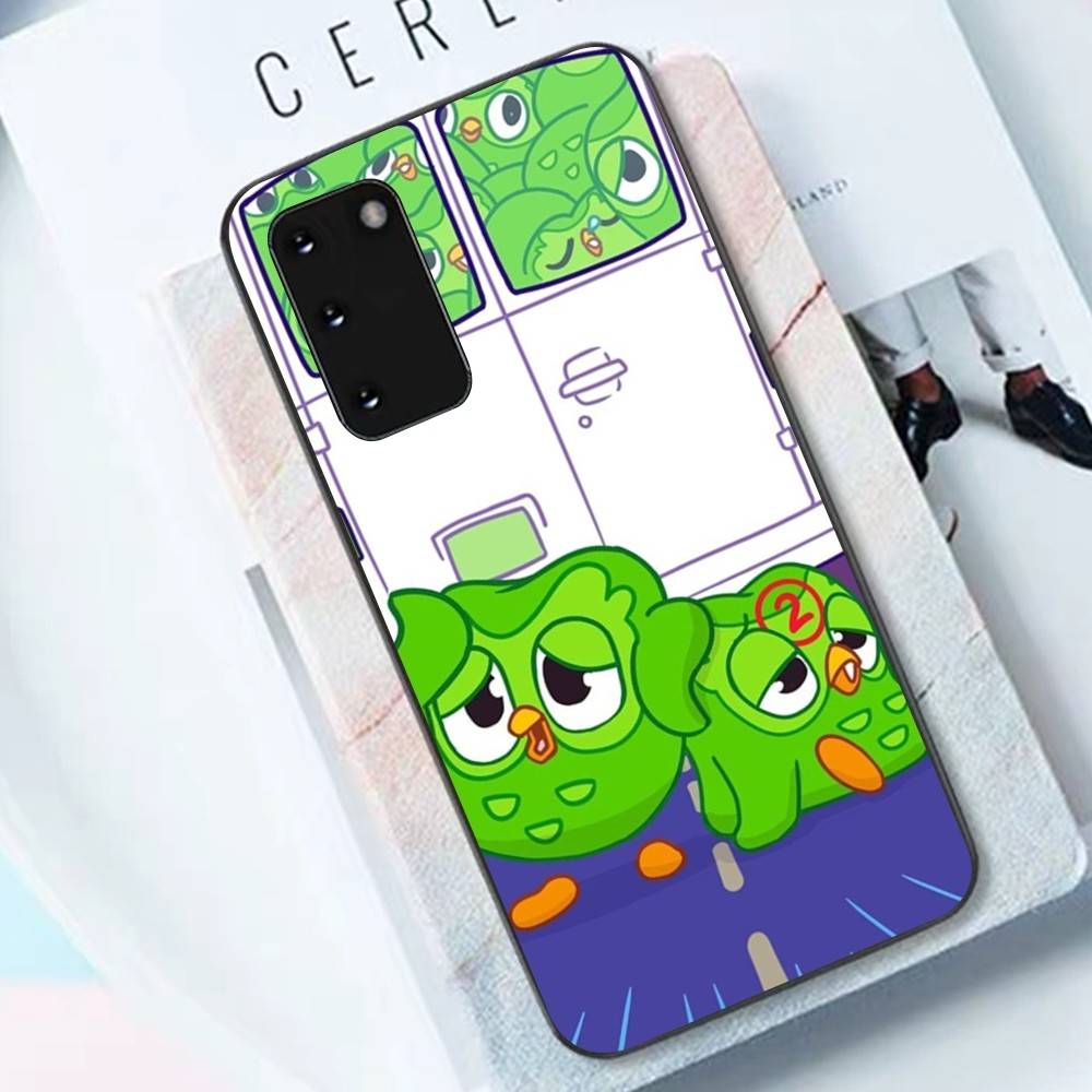 Популярный чехол для телефона с зеленой совой D-Duolingo для Samsung S 24 Fe 25 Ultra Plus 20 Lite 21 30 22 23 24 22 Ultra 5G Fundas