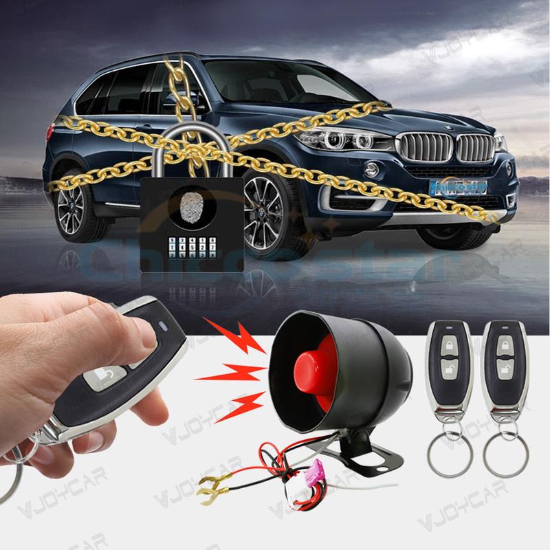Vjoycar NEW DIYV1 Wireless Siren One-way Car Alarm System with Remote Control Finding Car Vibration Sensor Immobilize Security