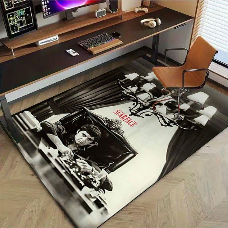 1 шт. Коврик для офисного кресла Scarface, Мягкий, Удобный, Всесезонный, Идеально подходит для дома, спальни или офисного декора, Идеальный подарок для