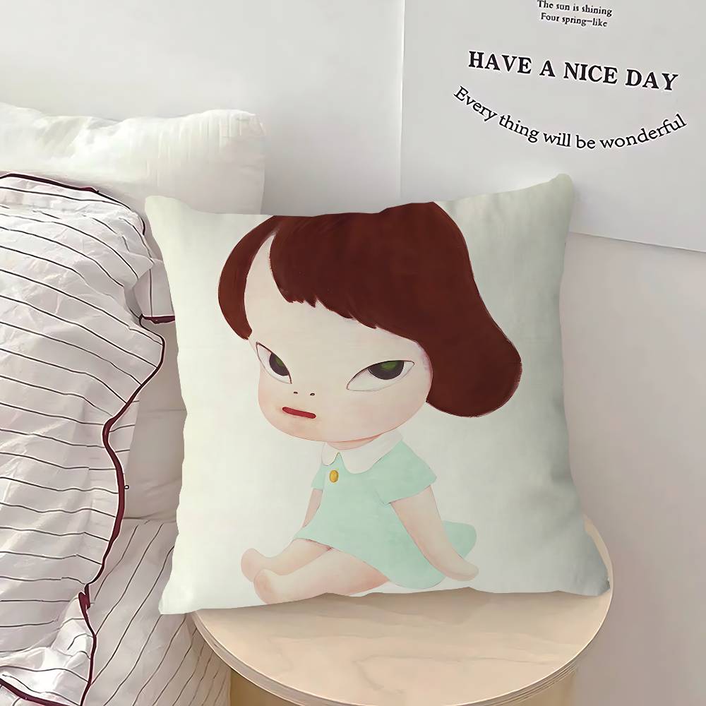 T-Tomo N-Nara Pillow Cushion Cover Pillowcase Living Room Sofa Home Decor Customized