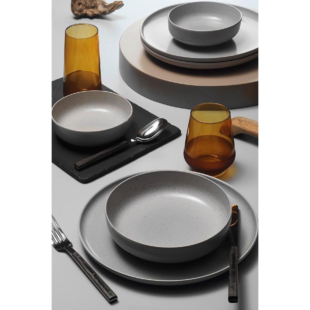 Современный обеденный набор на 6 персон, 18 предметов, серый