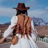 Bohemian Vintage Fringe Embroidered Vest Women Short Waistcoat Ethnic Style Travel Outfit