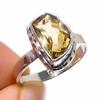 Natural Citrine Gemstone Handmade 925 Solid Sterling Silver Gift Ring S.6 N3k45