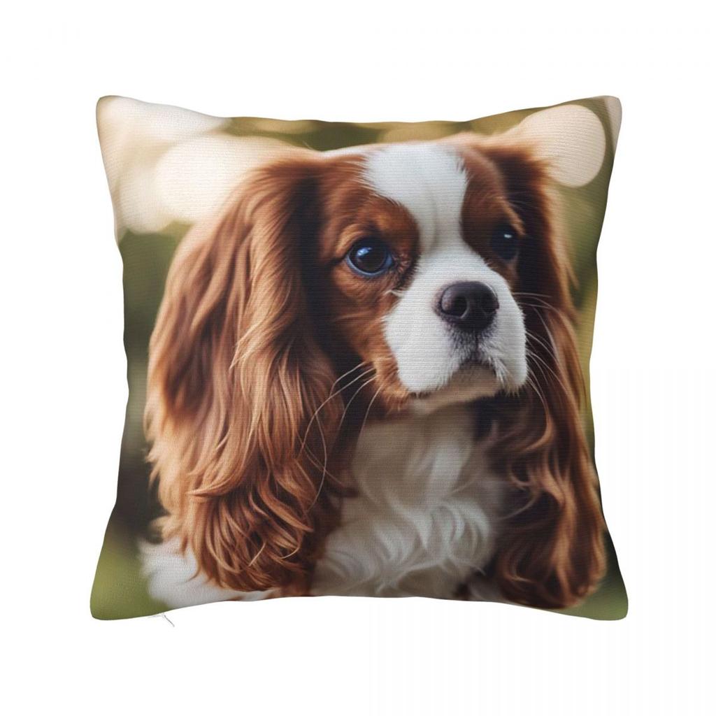 Custom Cavalier King Charles Spaniel Square Pillowcase Cushion Comfort Throw Pillow Sofa Cushions Used for Home Bedroom