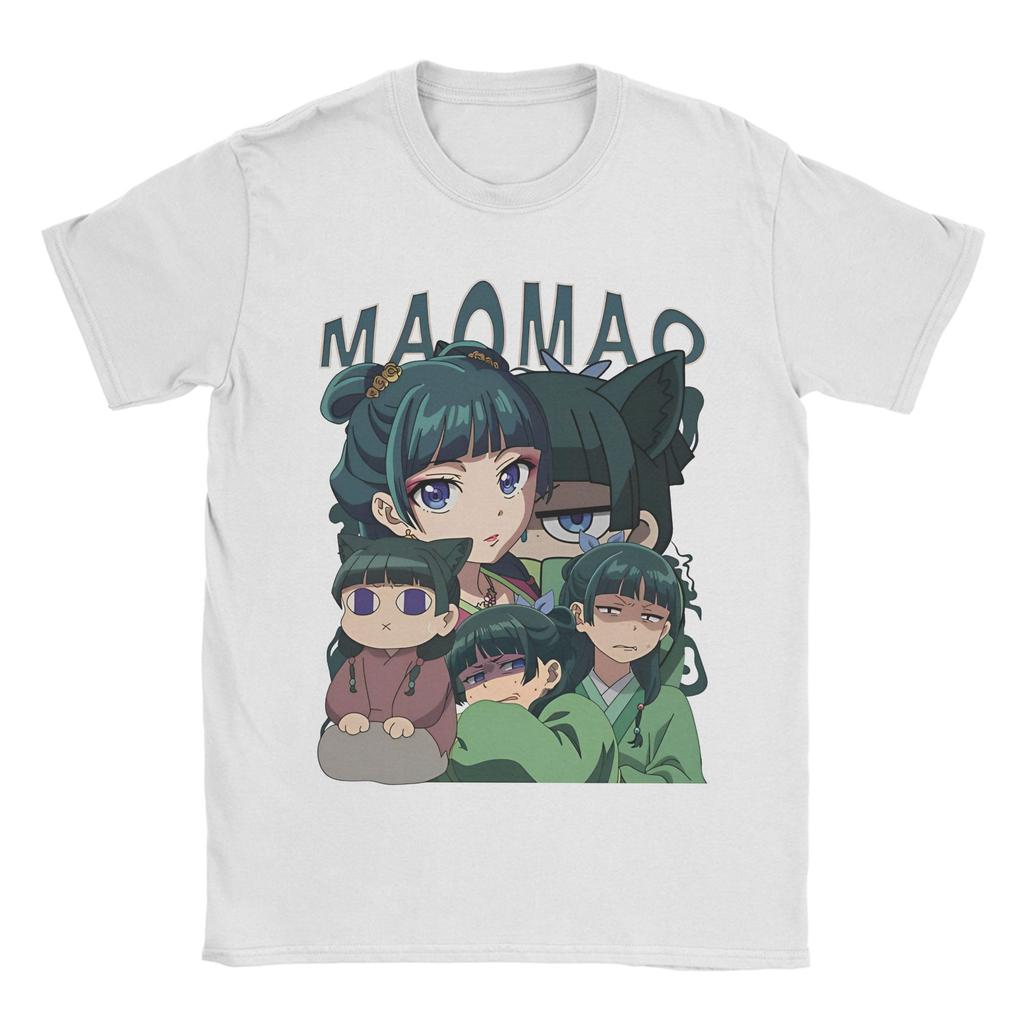 Print Maomao and Jinshi Anime T-Shirt For Men Women Crewneck Short Sleeve Clothes The Diaries Cotton Summer Clothing