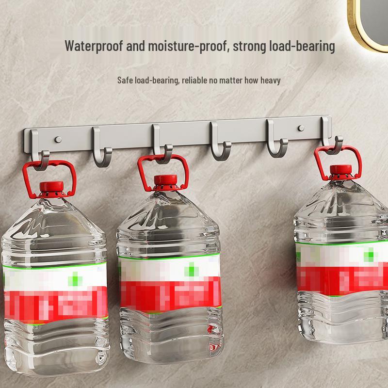 Настенные крючки для одежды из космического алюминия без сверления - Самоклеящиеся рядные крючки для одежды и шляп