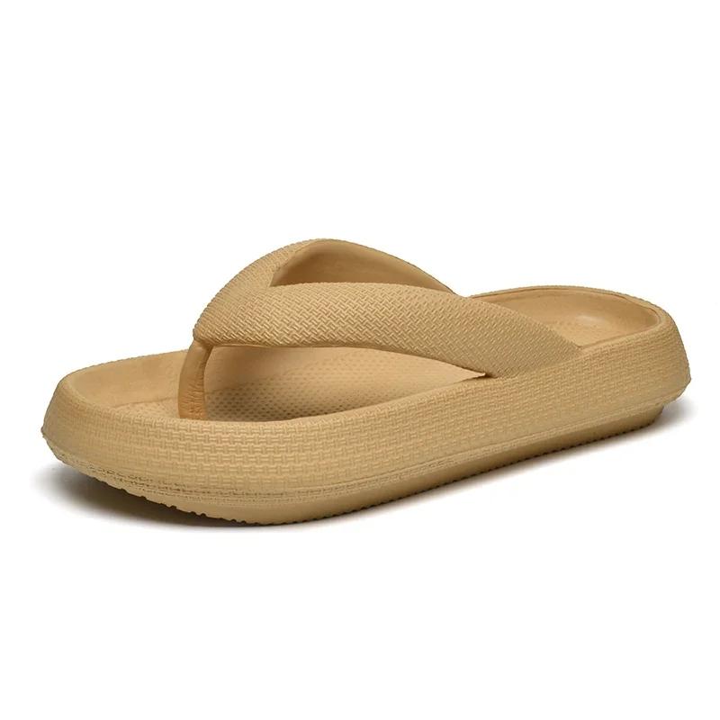 Womens Slippers Soft Sole Platform Flip Flops Women 2024 Summer Beach Non Slip Men Slippers Coulple Thick Sole Bathroom Slippers