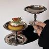 Retro Stainless Steel Ice Cream Cup Ins Style Pudding Dessert Cup Fruit Yogurt Salad Serving Dish High Base Bowl Bar Dinnerware