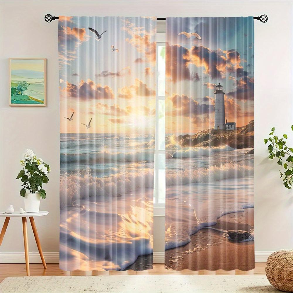 2 шт. Лесной пейзаж, пейзажные шторы в стиле ар-деко, карманные шторы, подвесные термоизолированные длинные панели, набор для спальни, гостиной