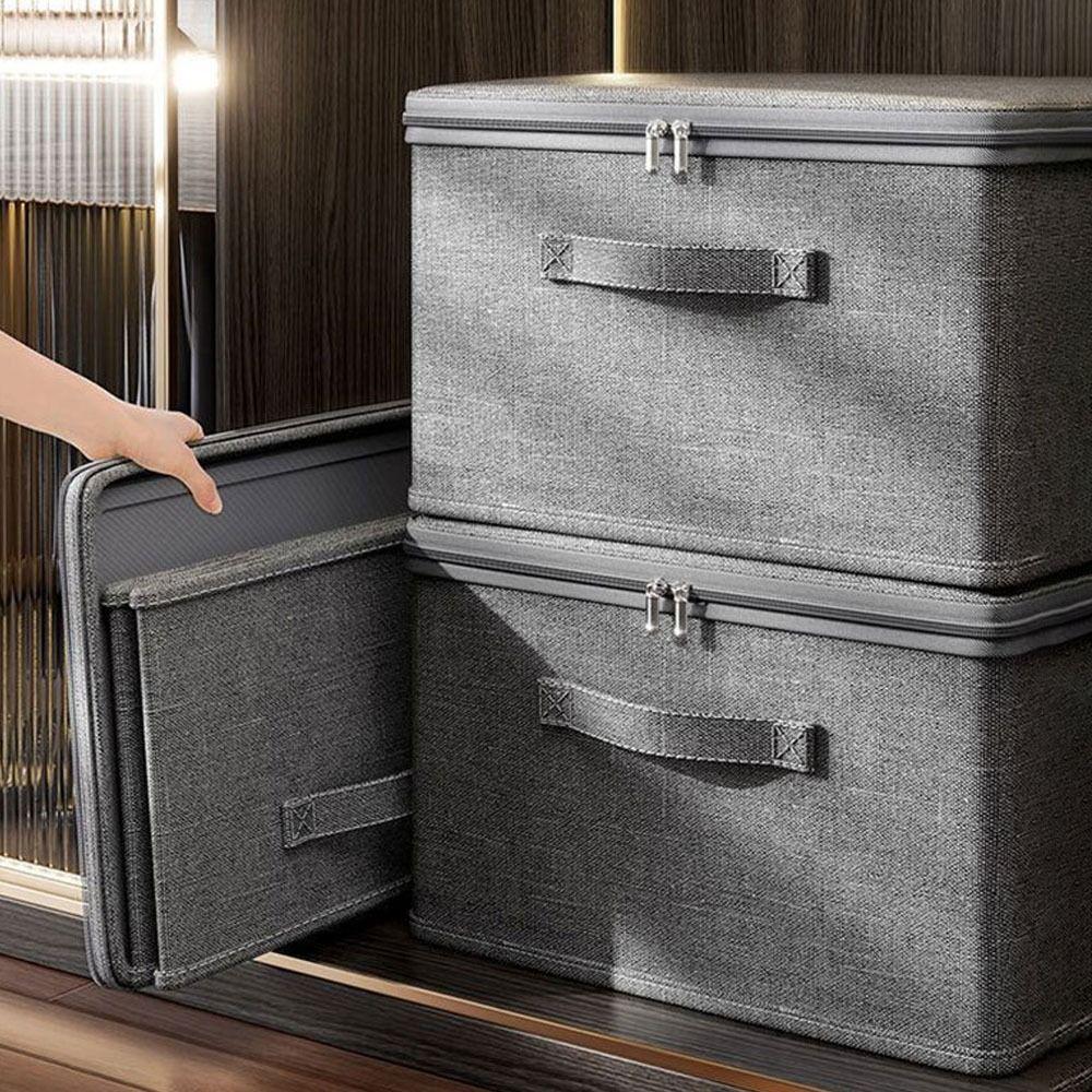 С пылезащитным чехлом для одежды, ящик для хранения, большой емкости, ящик для хранения, домашний