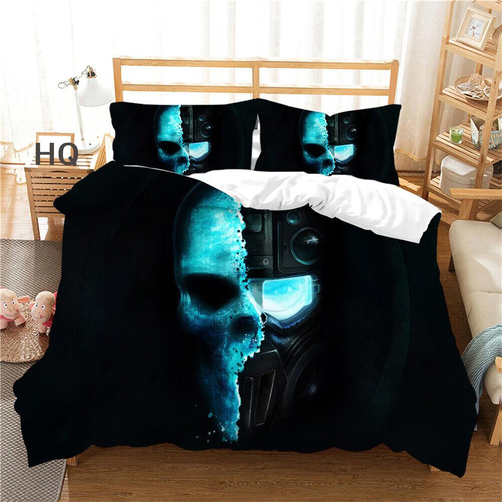 Пододеяльник с черепом, постельное белье для взрослых, постельное белье, молодежное покрывало, наволочка