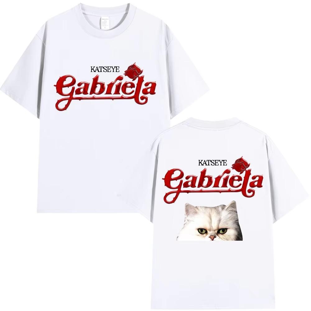 KATSEYE Gabriela Tour 2026 Графические Футболки Мода Винтаж Популярные Мужские Женские Футболка Свободная Хлопок Подарки для Фанов Футболка Стритвир