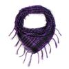 Silk Houndstooth Tactical Desert Scarf with Tassels for Outdoor Use