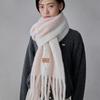 COQUET Teddy Stripe Emblem Muffler Cotton Peach