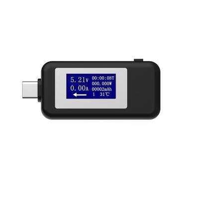 Цифровой тестер USB C в реальном времени с измерителем напряжения и тока для мониторинга мощности и емкости, таймер безопасности для предотвращения перезарядки