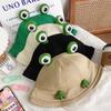 RICYGVM Funny Frog Fisherman Hat For Women Sunscreen Bucket Hat Unisex Wide Brim Sunshade Panama Basin Cap Cute Cartoon Visors