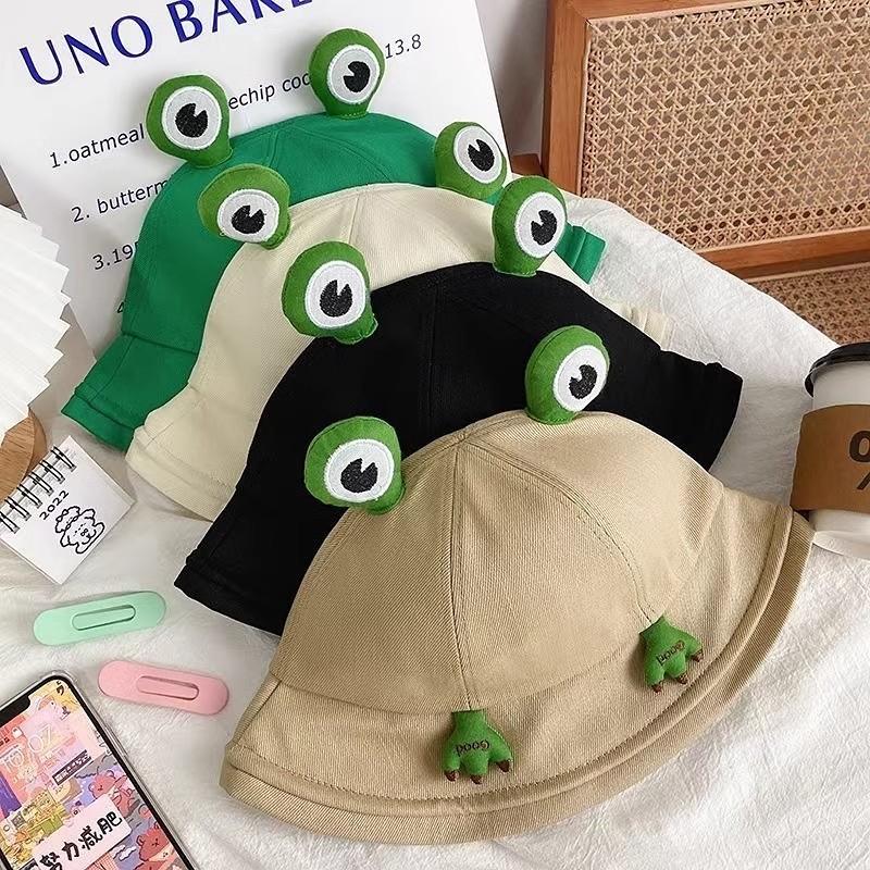 RICYGVM Funny Frog Fisherman Hat For Women Sunscreen Bucket Hat Unisex Wide Brim Sunshade Panama Basin Cap Cute Cartoon Visors