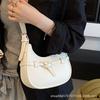 2025 New French Underarm Bag, High-end Niche Lychee Pattern Crescent Bag, Simple and Versatile Single Shoulder Messenger Bag